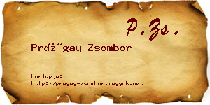 Prágay Zsombor névjegykártya